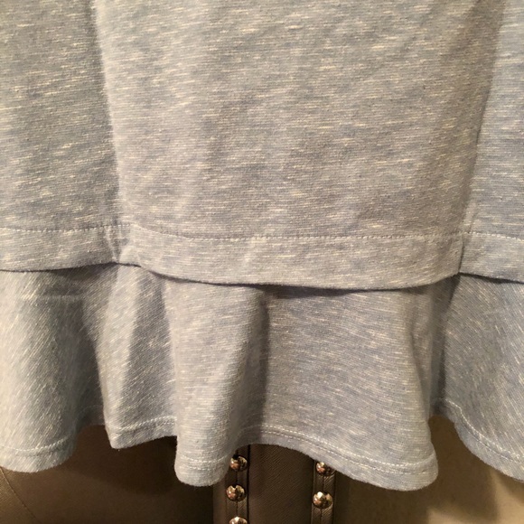 Light Blue Peplum Top - Picture 3 of 4